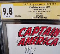 Captain America #700 Sketch Cover CGC Signature Series 9.8 White Pages