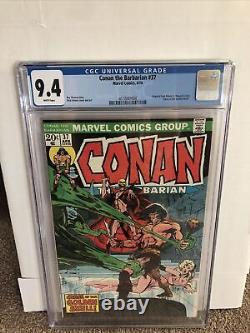 Conan the Barbarian #37 CGC 9.4 Roy Thomas Neal Adams White Pages