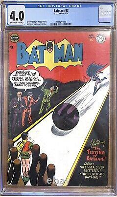 DC Batman #83 CGC 4.0 Off-White to White Pages 1954 Bowling Ball Cover