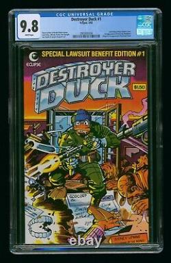 DESTROYER DUCK #1 (1982) CGC 9.8 1st APPEARANCE ORIGIN WHITE PAGES