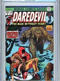 Daredevil #114 CGC 9.8 White Pages Man-Thing Black Widow Marvel Comics 1974