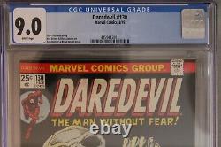 Daredevil #130 2/76 CGC Graded 9.0, White Pages, And From The Darkness-Death