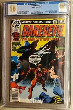 Daredevil #157 CGC 10.0 GEM MINT White Pages Avengers not 9.8