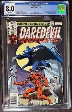 Daredevil 158 CGC 8.0 VF Frank Miller Run Begins WHITE PAGES! 1979 Key Issue