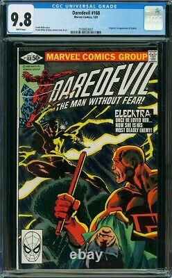 Daredevil #168 CGC 9.8 NM/MT White Pages 1st app/origin of Elektra