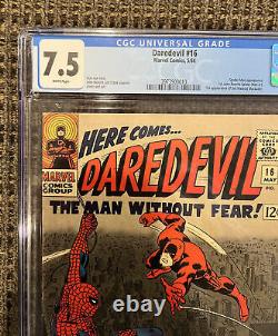Daredevil #16 CGC 7.5 White Pages 1st Romita Sr. Spider-Man