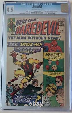 Daredevil #1 CGC 4.5 Marvel April 1964 off-white to white pages