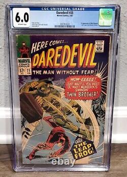 Daredevil #25 CGC 6.0 White Pages! 1967 1st Mike Murdock and Leap-Frog app