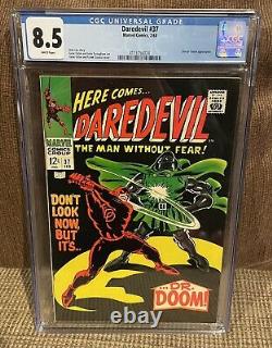 Daredevil #37 1968 CGC 8.5 White Pages Doctor Doom, Silver Surfer, Stan Lee