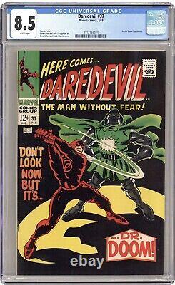 Daredevil #37 Cgc 8.5 White Pages! 1968 Doctor Doom Cover, Stan Lee Classic