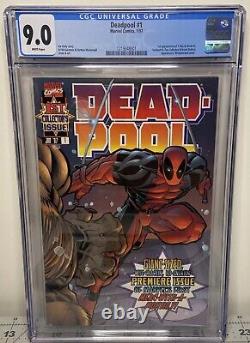 Deadpool #1 Marvel Comics White Pages 1997 Cgc 9.0 Vf/nm 5-1st Appearances Key
