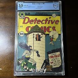 Detective Comics #68 (1942) -1st Two-Face Cover CBCS 3.5 (not CGC) White Pages