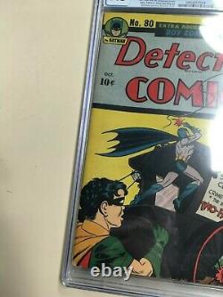 Detective Comics #80 1943 CGC 5.5 OwithWhite pages Two Face Cover
