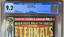 ETERNALS #1 CGC 9.2 NM Comic WHITE Pages 1976 1st Appearance & Origin Hot Movie