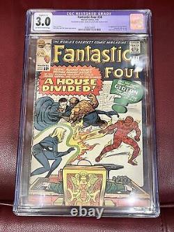 FANTASTIC FOUR #34 Silver Age Marvel 1965 CGC Restored 3.0 OFFWHITE/WHITE PAGES