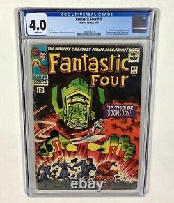 FANTASTIC FOUR #49 CGC 4.0 KEY! WHITE PAGES! (1st full Galactus!) 1966 Marvel