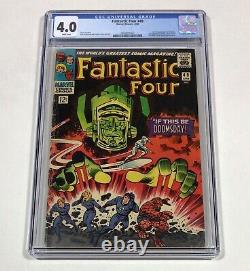 FANTASTIC FOUR #49 CGC 4.0 KEY! WHITE PAGES! (1st full Galactus!) 1966 Marvel