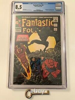 FANTASTIC FOUR #52 CGC 8.5 White Pages! 1st Black Panther (T'Challa)! Avengers