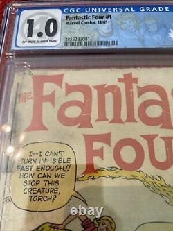 Fantastic Four #1 CGC 1.0 (Off White To White Pages) Marvel Comics 11/61 1st App