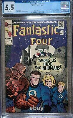 Fantastic Four #45 (Marvel, December 1965) CGC Grade 5.5 White Pages
