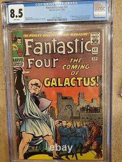 Fantastic Four #48 & #49 CGC 8.5 WHITE PAGES #50 CGC 9.0 Lot Galactus Surfer HOT