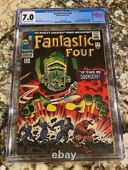 Fantastic Four #49 Cgc 7.0 Ow-white Pages 1st Silver Surfer & Galactus Cover Hot
