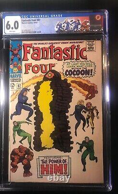 Fantastic Four #67 CGC 6.0 White pages 1st Appearance Him/Warlock custom label