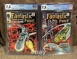 Fantastic Four 72 & 74 CGC 7.5 White Pages Lot 1968 Silver Surfer, Jack Kirby