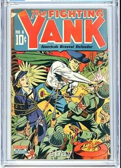 Fighting Yank #8 CGC 5.0 OW-White Pages Schomberg WWII Cover Nedor Pub. 1944