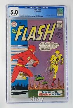 Flash #139 CGC 5.0 White Pages 1st Professor Zoom Reverse-Flash 1963