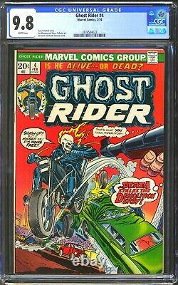 Ghost Rider #4 Cgc 9.8 White Pages Nm/mt Gil Kane Cover 1974