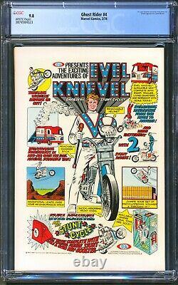 Ghost Rider #4 Cgc 9.8 White Pages Nm/mt Gil Kane Cover 1974