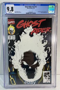 Ghost Rider #v2 # 15 CGC 9.8 White Pages Marvel Comics 7/91 Glow in Dark cover