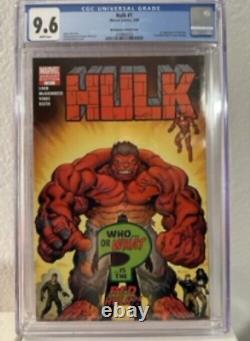 HULK #1 CGC 9.6 150 MCGUINESS VARIANT 1st RED HULK WHITE PAGES! Thunderbolts