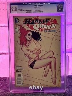 Harley Quinn 1 CGC 9.8 White Pages Adam Hughes Variant 2014