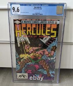Hercules 1 CGC 9.6 white pages first solo MCU spec (1982) QR code