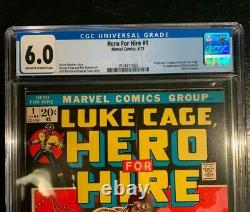 Hero for Hire #1 CGC 6.0 1st. Luke Cage Off-white to White pages