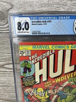 Hulk 181 First Appearance of Wolverine! CGC 8.0 Off White-White Pages