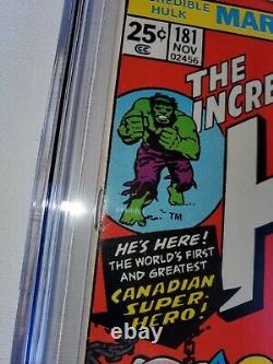 INCREDIBLE HULK #181 CGC 8.0 White Pages 1ST APPEARANCE OF WOLVERINE X-MEN