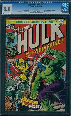 Incredible Hulk 181 CGC 8.0 1st Wolverine White Pages