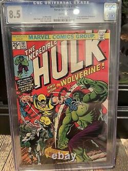Incredible Hulk 181 Cgc 8.5 White Pages First Appearance 1st Wolverine Old Label