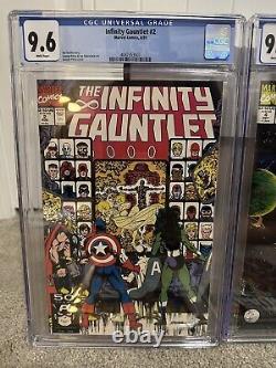Infinity Gauntlet Lot #1-6 #2 #4 & #6 CGC 9.6 White Pages #1 #3 #5 ungraded VFNM