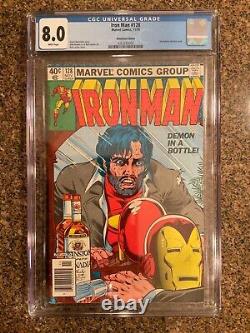Iron Man #128 Cgc 8.0 (vf) White Pages, Alcoholism Storyline Ends
