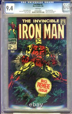 Iron Man #1 CGC 9.4 NM WHITE Pages Universal CGC #0161524001