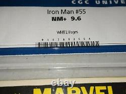 Iron Man 55 CGC 9.6 White Pages 1st Thanos AMAZING CENTERING