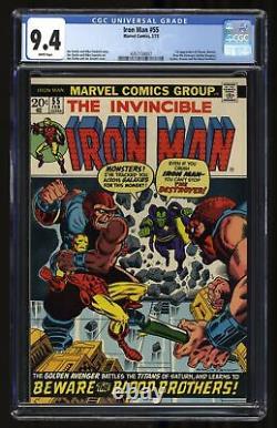 Iron Man #55 CGC NM 9.4 White Pages 1st Appearance Thanos! Drax the Destroyer