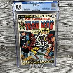 Iron Man 55 Cgc 8.0 1974 White Pages 1st Thanos