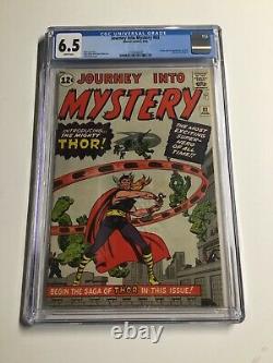 Journey Into Mystery 83 Cgc 6.5 White Pages Marvel Silver Age 1st App Thor