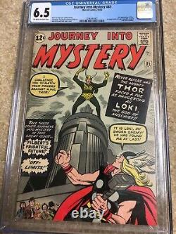Journey Into Mystery 85 CGC 6.5 1st Loki owithwhite pages