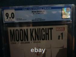 MOON KNIGHT #1 (2016) CGC 9.0 VF/NM White Pages MISTER KNIGHT